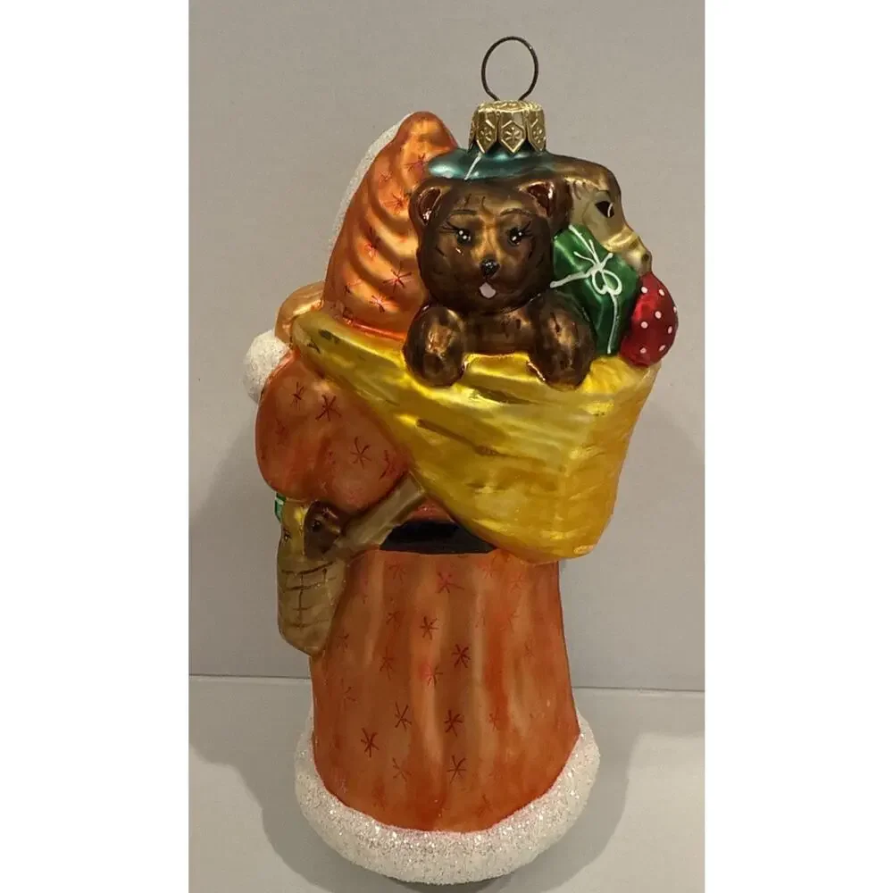 1996 Christopher Radko LG LONDONBERRY Red‎ Glass Tree Christmas Ornament 7.5